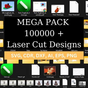 Mega pack Laser Cut, oltre 100.000 file vettoriali, dxf, 3d, 2D, cnc, Laser Cut Mega Bundle SVG, file CNC, incisione CNC router taglio al plasma - #2