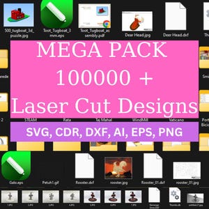 Mega pack Laser Cut, oltre 100.000 file vettoriali, dxf, 3d, 2D, cnc, Laser Cut Mega Bundle SVG, file CNC, incisione CNC router taglio al plasma - #2