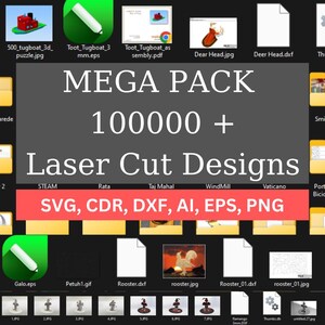 Mega pack Laser Cut, oltre 100.000 file vettoriali, dxf, 3d, 2D, cnc, Laser Cut Mega Bundle SVG, file CNC, incisione CNC router taglio al plasma - #2