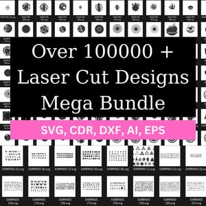 Meer dan 100.000 lasergesneden ontwerpen Lasergesneden megabundel (svg, cdr, ai, eps, dxf) - lasergesneden bestandsbundel #1