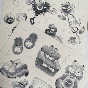 Tattoo flash prints