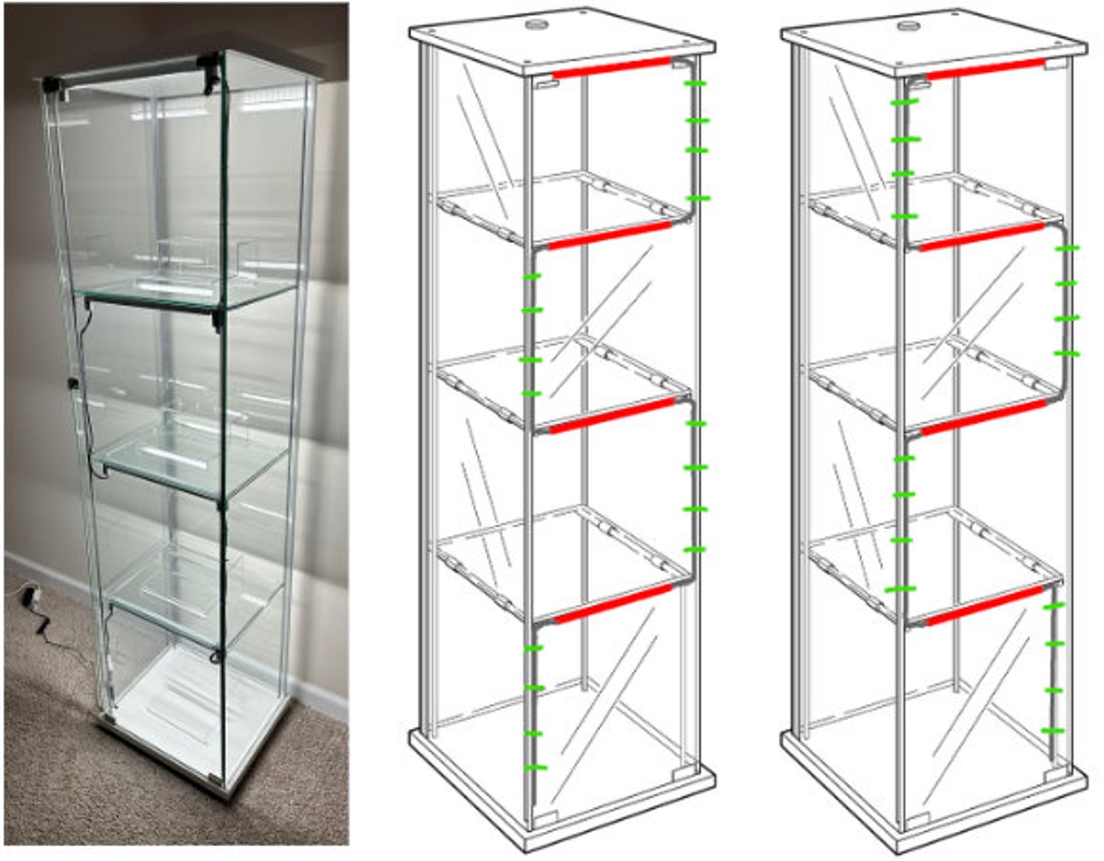 LED Lighting Kit for IKEA Detolf Not Included Etsy