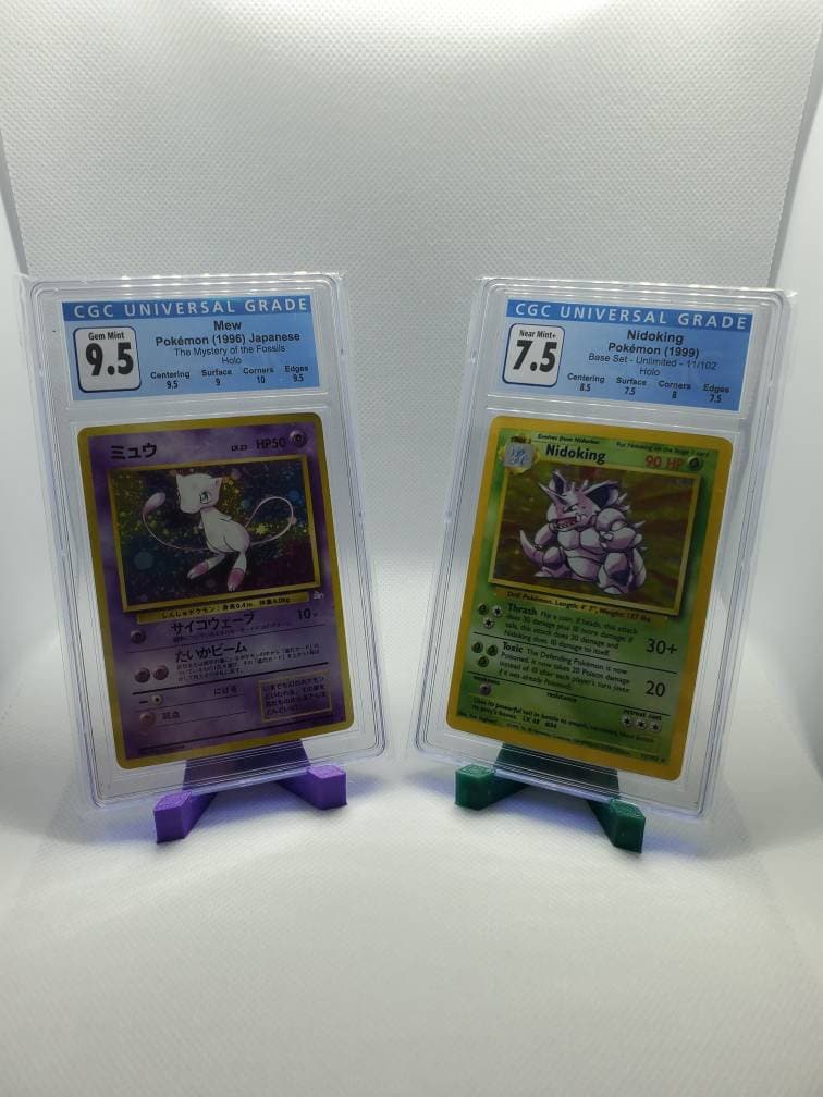 3D Printed Trading Card Stand pack of 3 Etsy