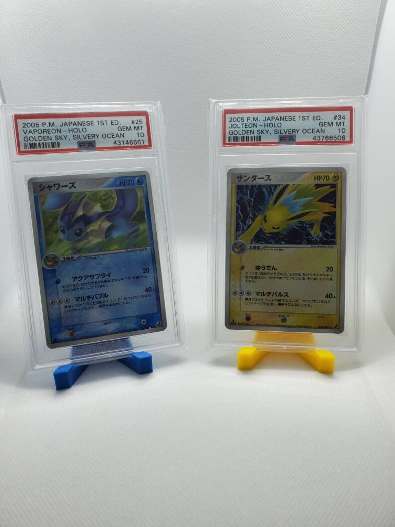 3D Printed Trading Card Stand pack of 3 Etsy