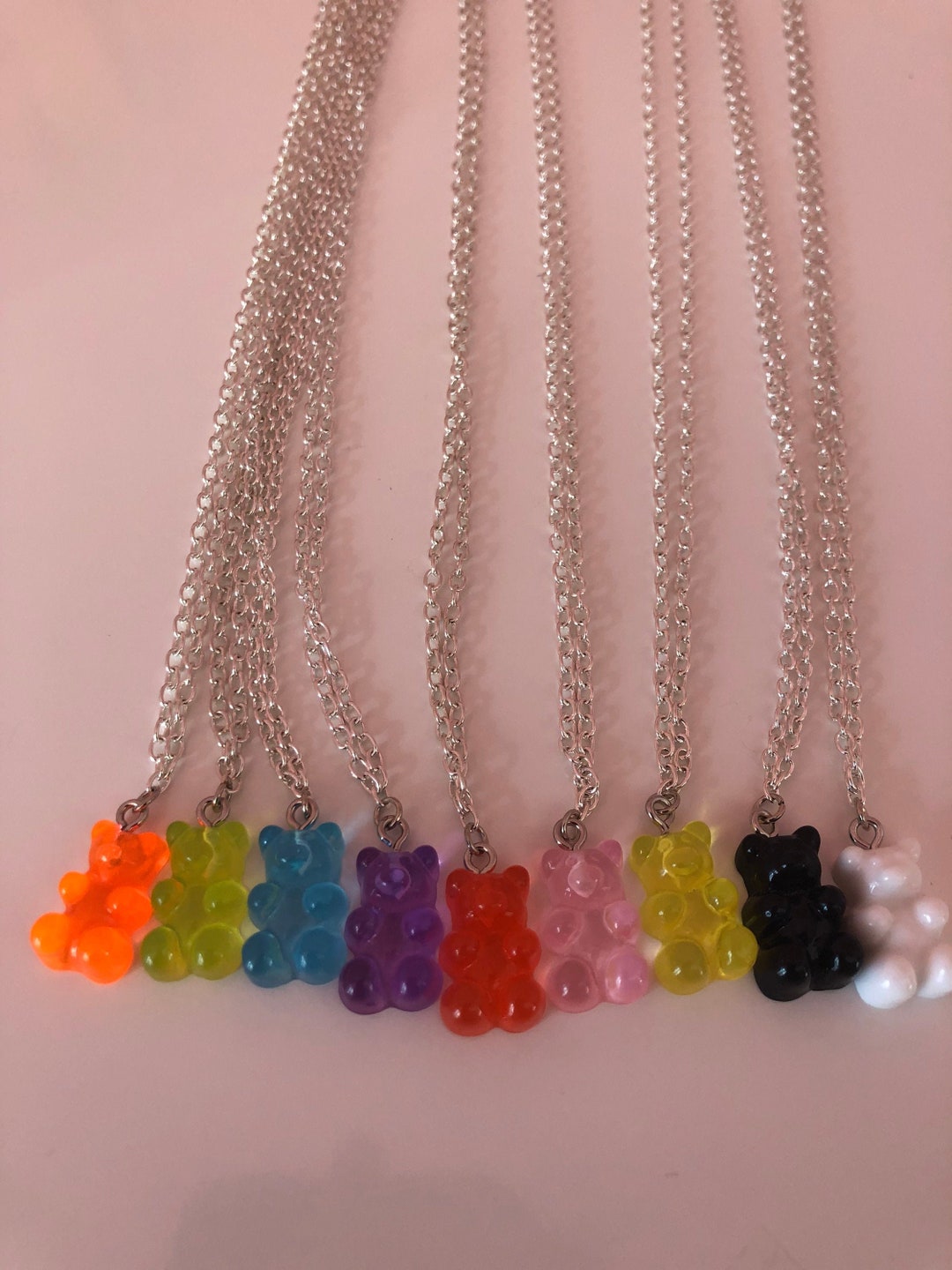 Single Bear Necklace OR Choker Multi-coloured Trending - Etsy UK