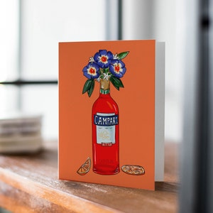 Campari Illustrierte Grußkarte