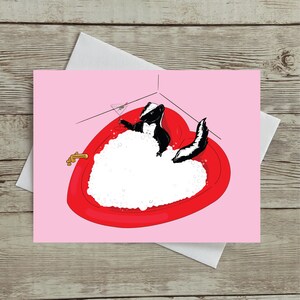 Skunk Valentine Love Greeting Card image 2