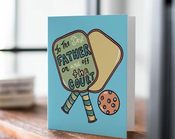 Pickleball Father's Day Card, Paddle Sports Father's Day Card, Card For Dad, Sports Card, Daddy Card