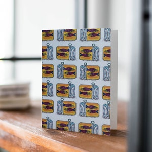 Sardine Freundschaftskarte, Beste Freunde Karte, Sardine Karte, Jubiläumskarte, Lebensmittel Karte, Foodie Geburtstagskarte, süße Freundschaft