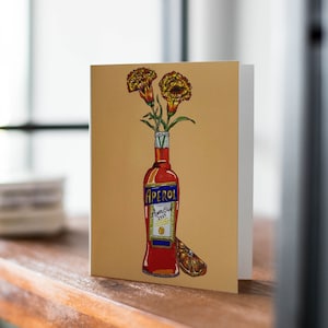Spritz Italiaans geïllustreerde oranje wenskaart