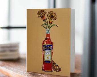 Aperol Greeting Card | Social Distance Card | AperolSpritzer | Thank You Card | Thinking of You Card | Orange | Summer