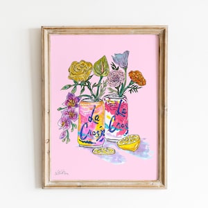 La Croix Flower Illustration Wall Print