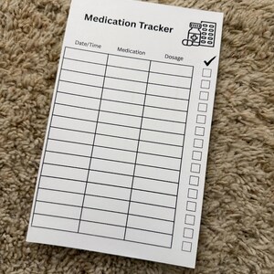 Medication Tracker notepad - add a name for multiple individuals