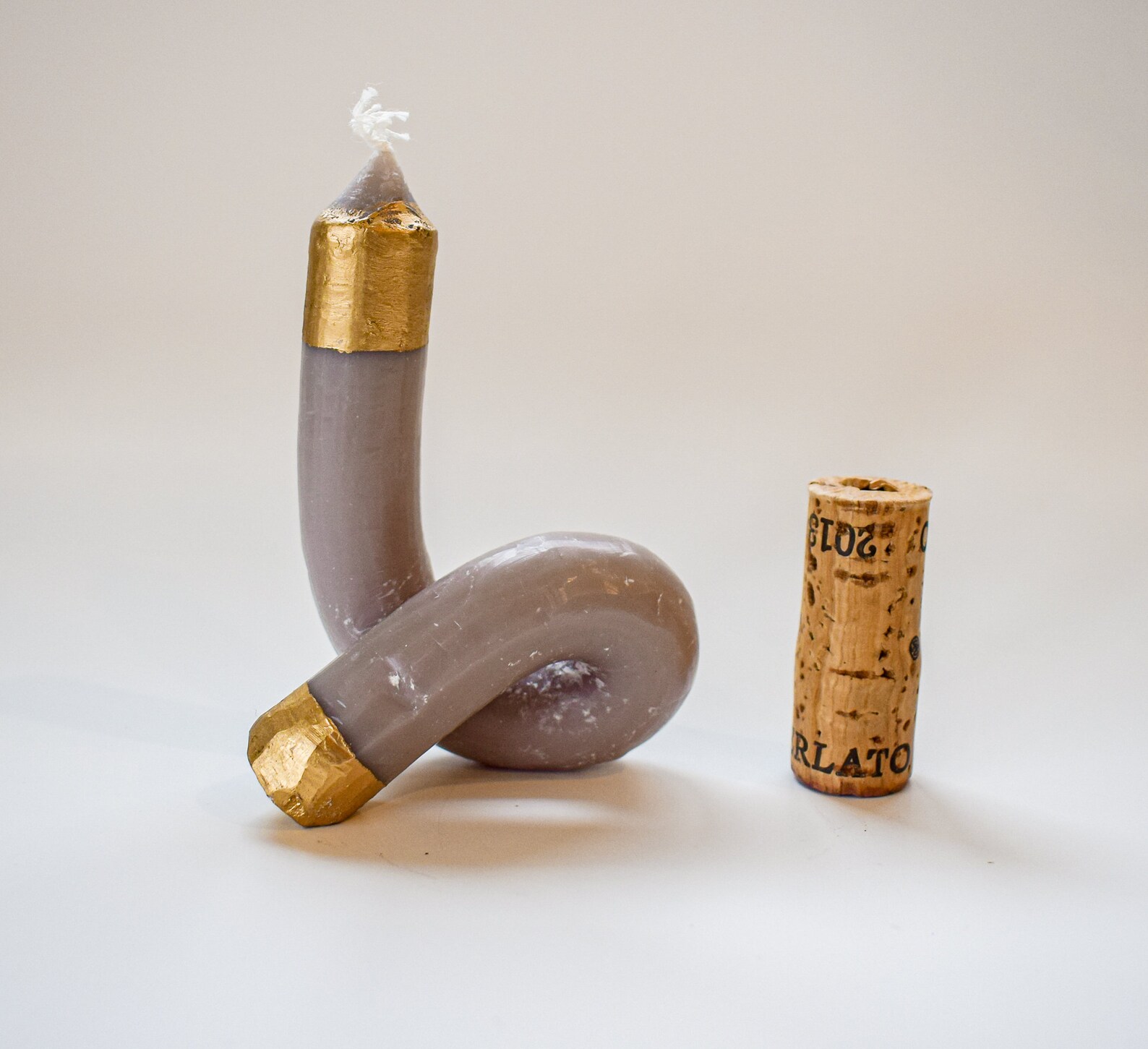 Shaped Taper Candles Black/gray Gold Etsy