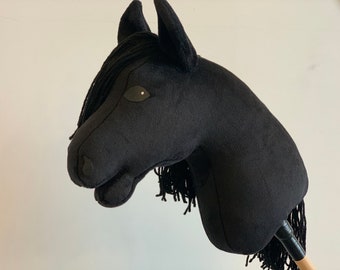 Black Hobby Horse Kary with bridle