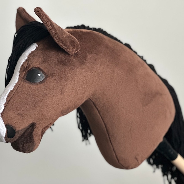 Bay Hobby Horse with long mane