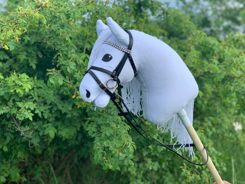 White Hobby Horse With Bridle and Reins Etsy UK