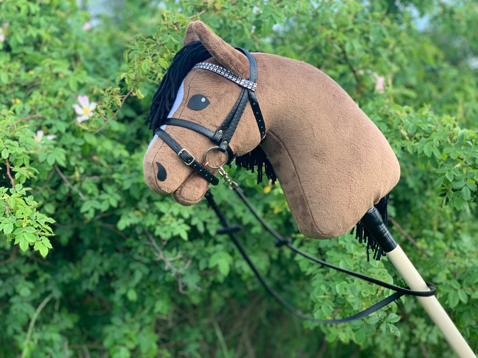 Bay Hobby Horse Gniady With Bridle and Reins Etsy