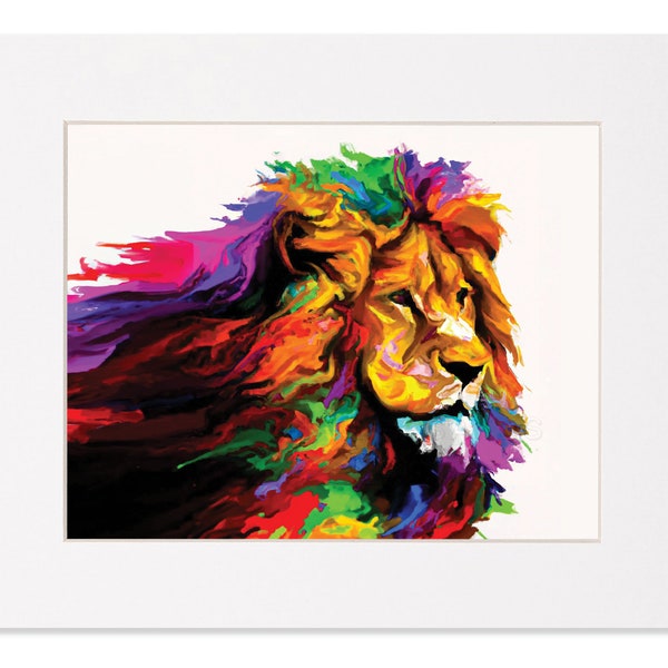 LION, Nature Art,  Wildlife Art, Lion Print, Lion