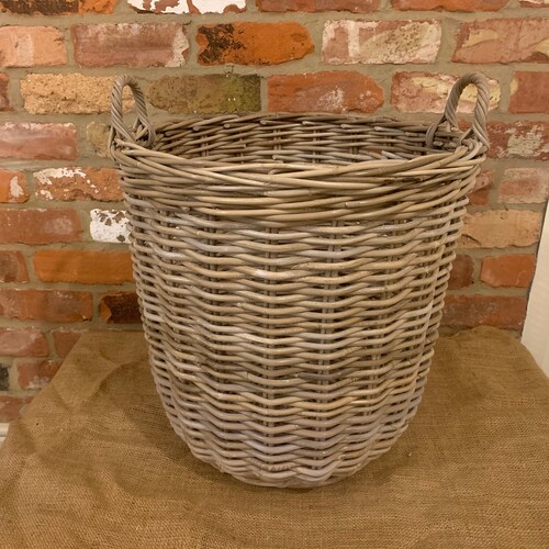 Premium Quality Round Rattan Log Basket Etsy UK