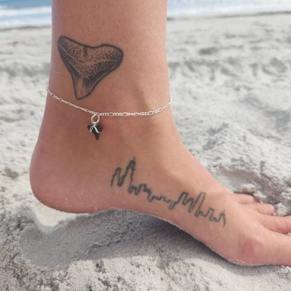 Silver Shark tooth anklet | Summer Anklet