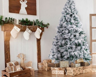 Flocked Ornaments Etsy