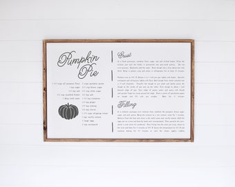 Pumpkin Pie Recipe SVG | Pumpkin Pie Recipe Art | Fall SVG | Autumn SVG |