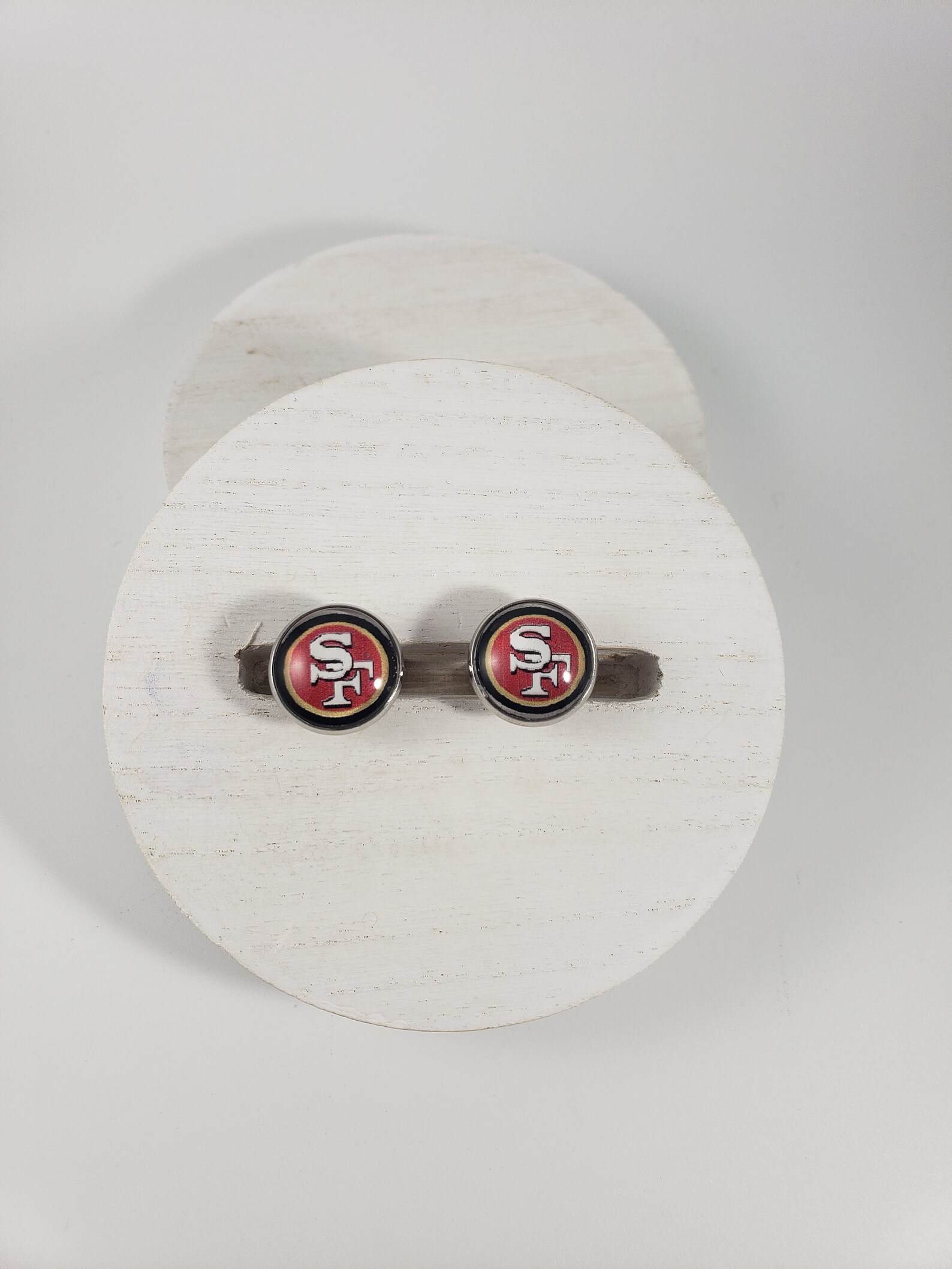 San Francsco 49ers Cufflnks by TSLdesgns on Etsy, $20.00 Brdal