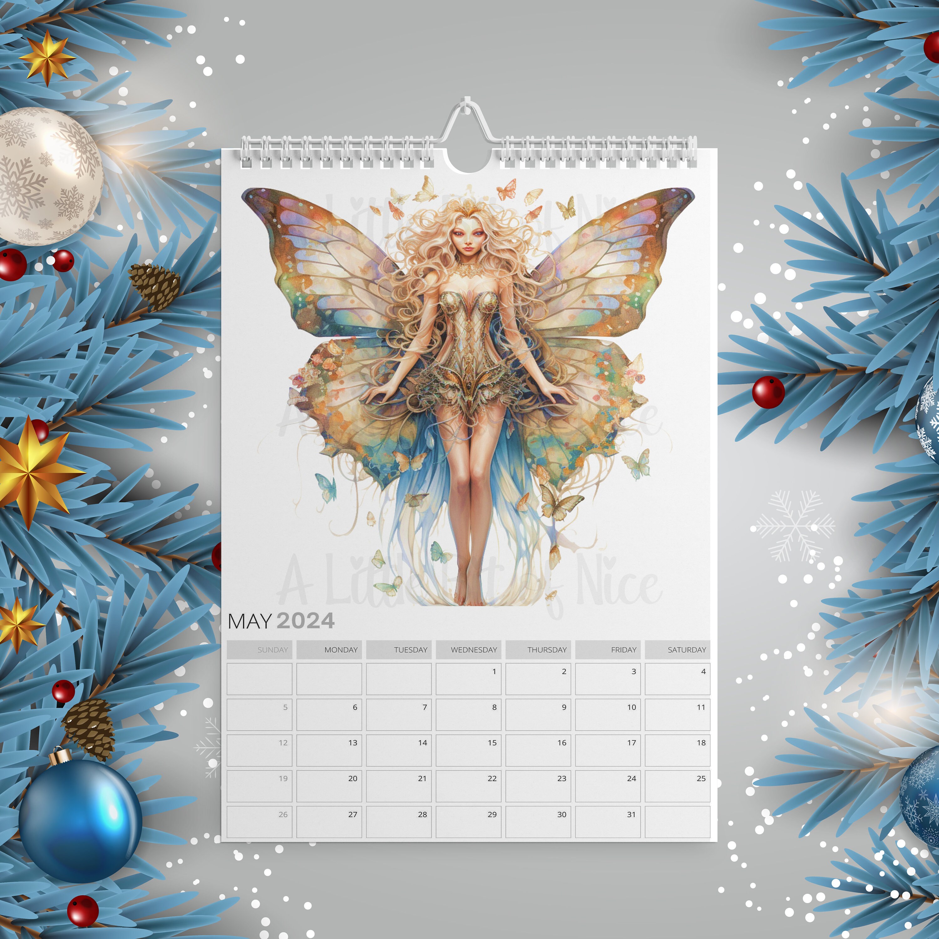 A4 Calendar A4 Fairy Calendar Wall Hanging Calendar Fantasy Etsy UK
