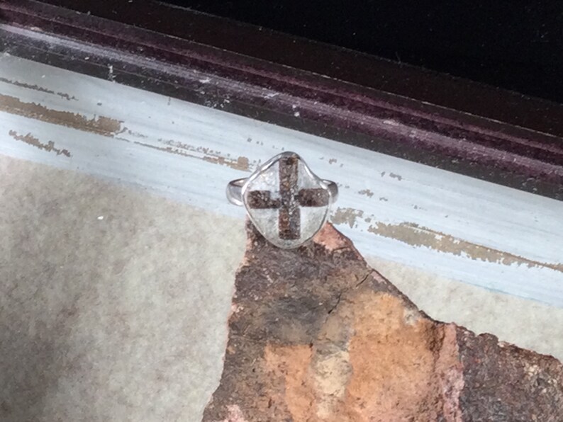 Staurolite Ring in Sterling Silver size 7.0