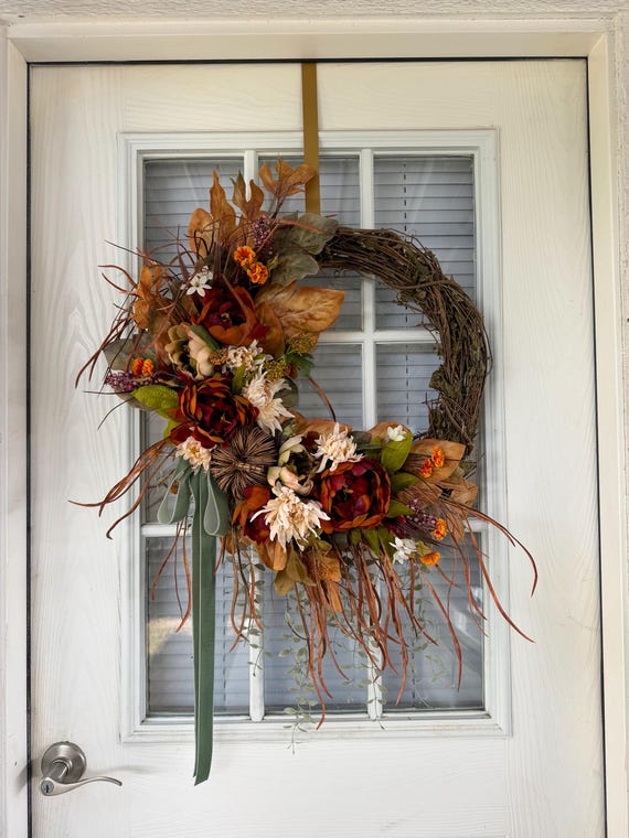 Fall Wreath, Autumn Harvest Wreath, Thanksgiving Wreath