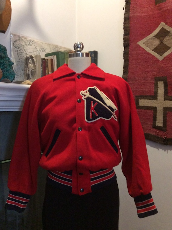 1960s reversible collegiate jacket.