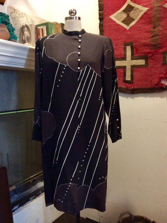 Chic Hanae Morí silk dress.