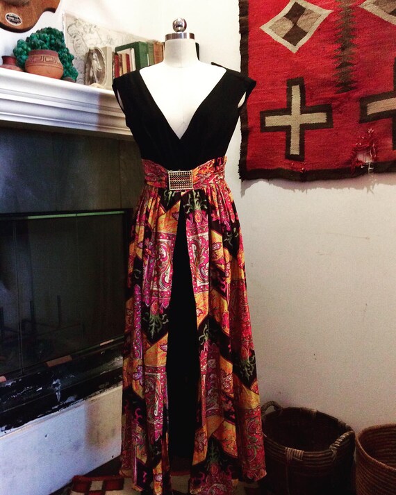 1960s hostess jumpsuit with overskirt.