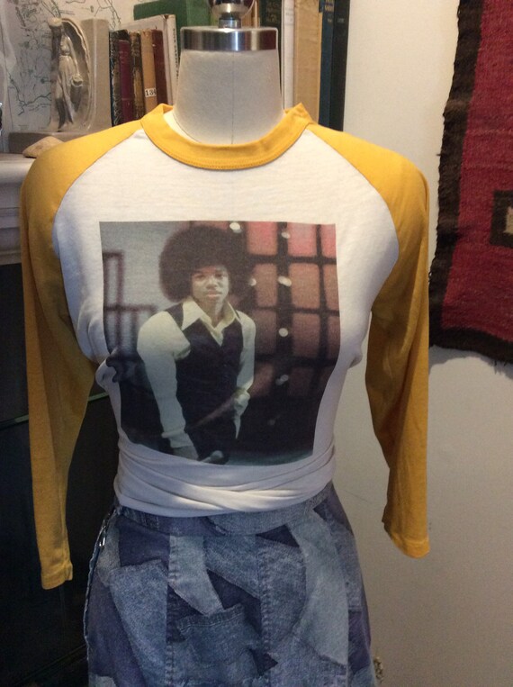 70s Michael Jackson baseball T-shirt.
