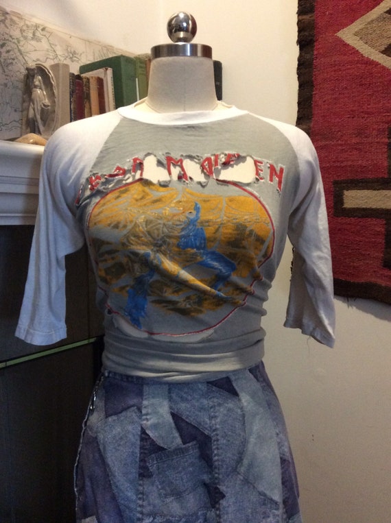 Vintage threadbare Iron Maiden concert T.