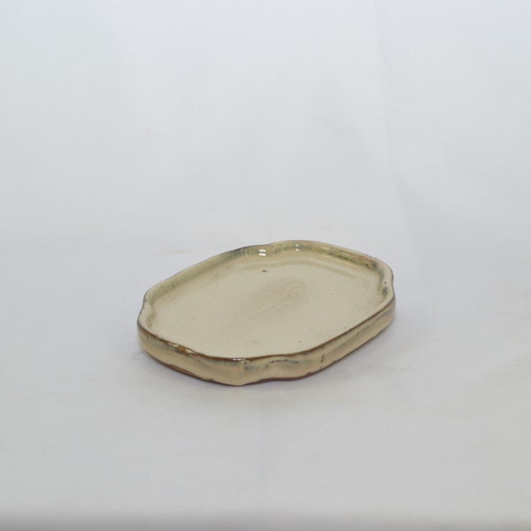 Bonsai ceramic humidity tray, hexagon shape, beige color, hard to find!