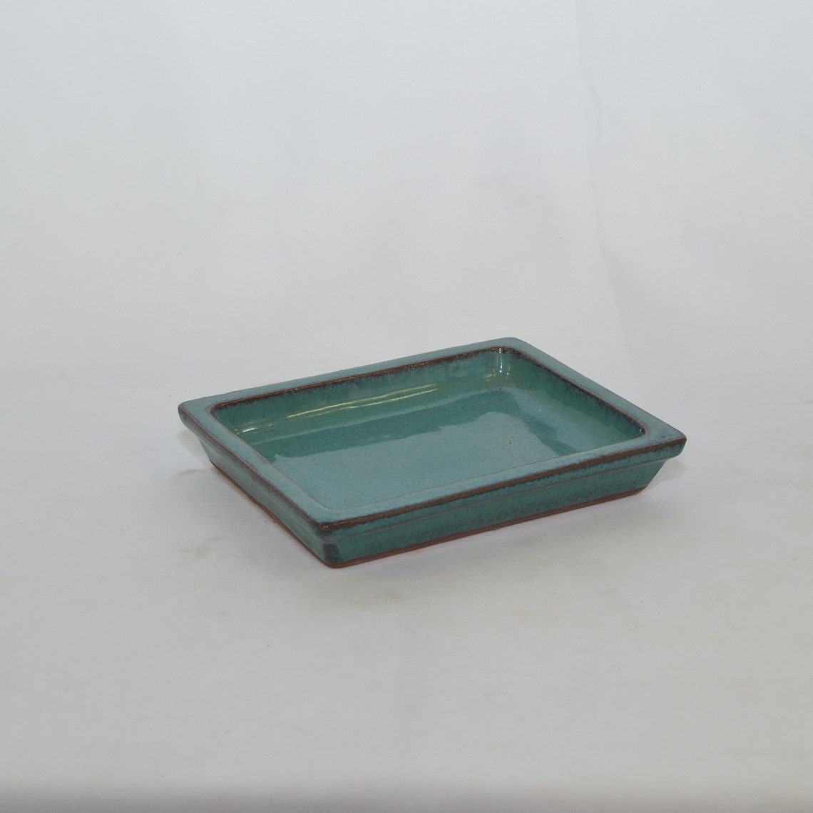 Bonsai Ceramic Humidity Tray Rectangular Shape Teal Color Etsy