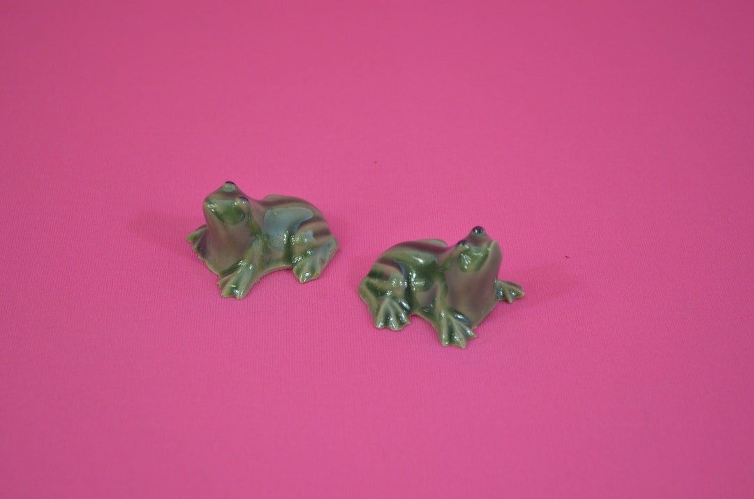 Bonsai Figurines, Handmade Frogs, Pack 2. Etsy