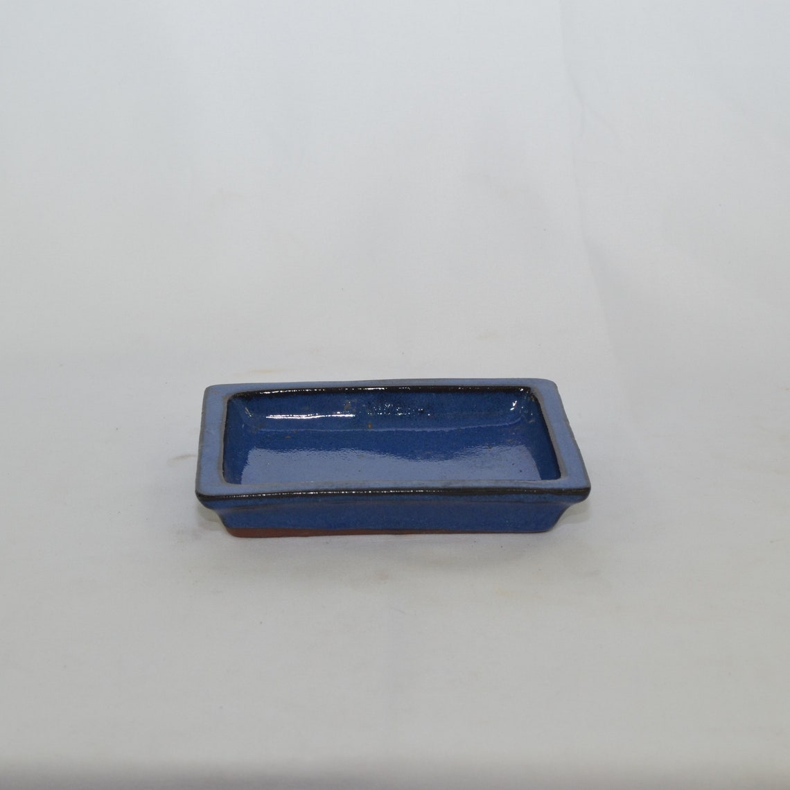 Bonsai ceramic humidity tray rectangular shape blue color Etsy