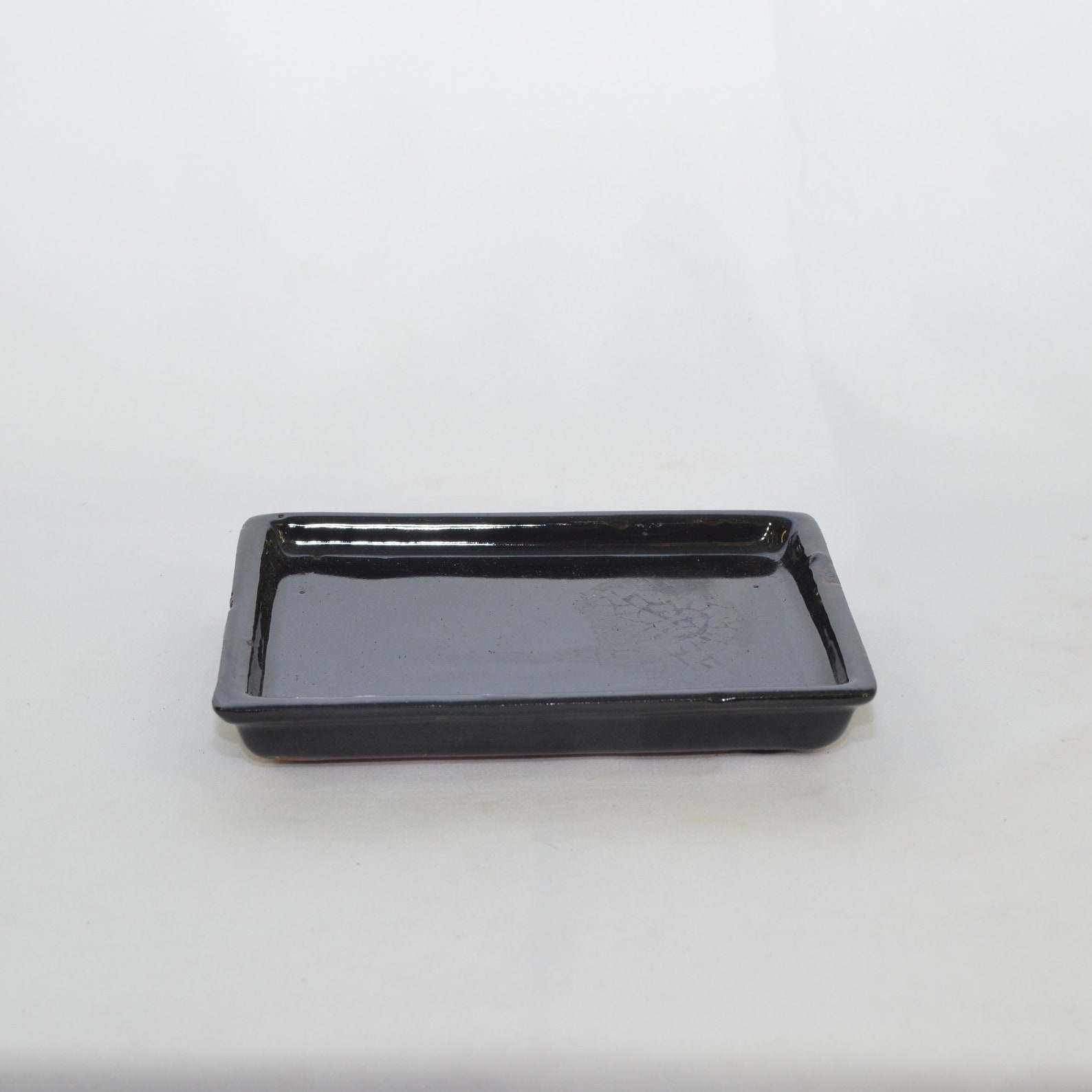 Bonsai ceramic humidity tray rectangular shape black color Etsy