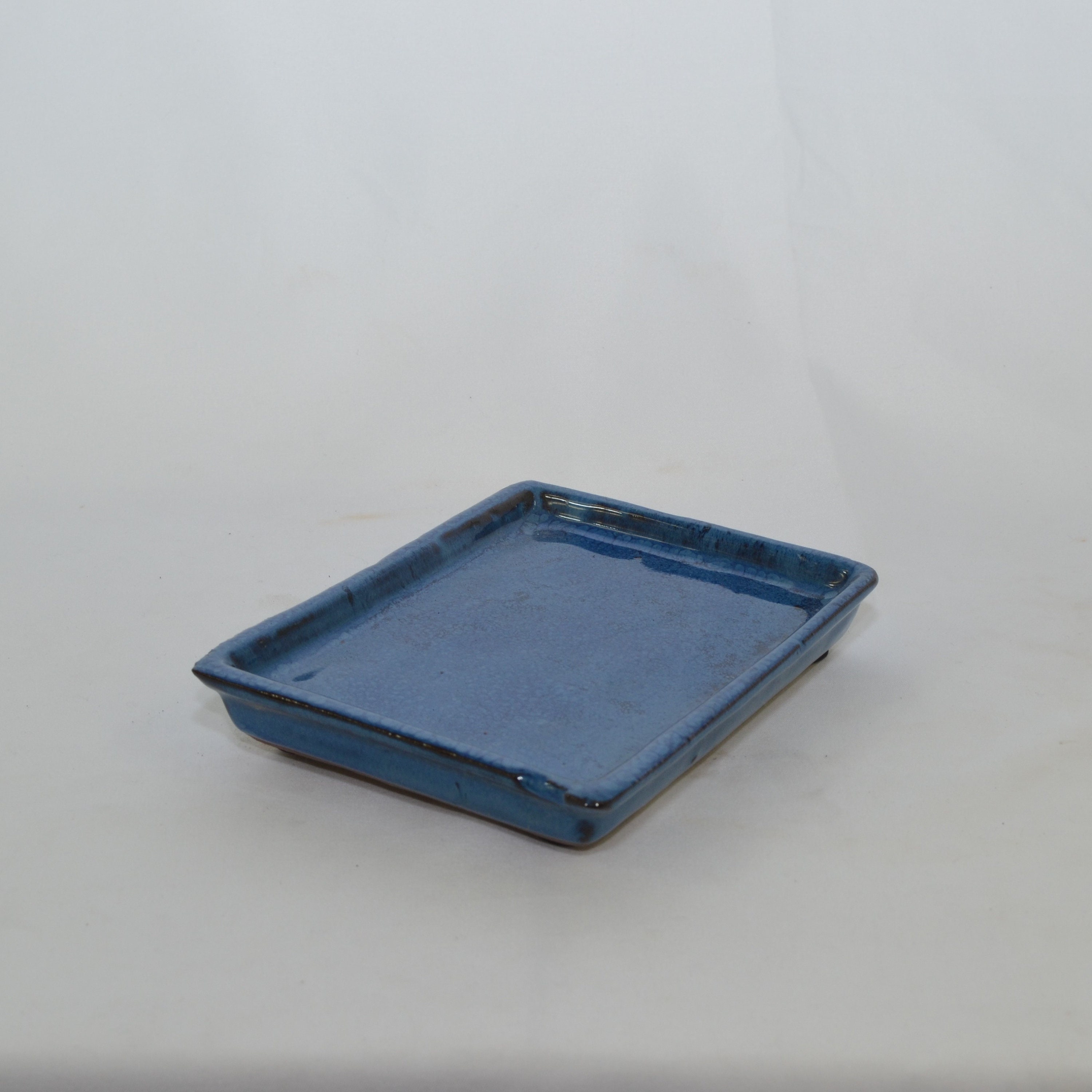 Bonsai ceramic humidity tray rectangular shape blue color Etsy