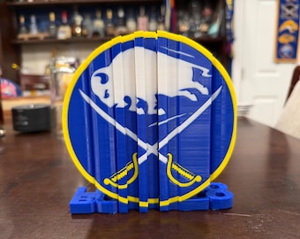3D Printed Sabres Let's Go Buffalo Display Piece