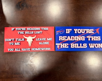 Buffalo Football Win Loss Sign Set, Funny Teacher Classroom