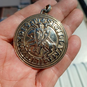 Templar Knights Amulet, Ancient Amulet, Medieval Templar Knights Seal, Handmade Amulet, Costume Medieval Amulet, Big Templar Amulet, gift