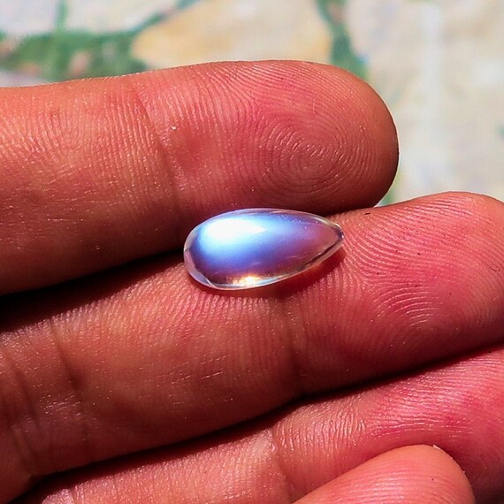 Free Form irregular shaped Ceylon Moonstone Cabochon 3.0 CT 18.4 mm x 5.9 mm x 4.3 mm