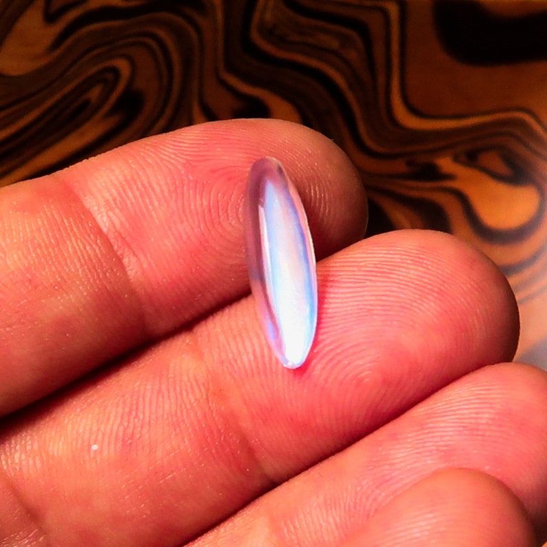Free Form irregular shaped Ceylon Moonstone Cabochon 3.0 CT 18.4 mm x 5.9 mm x 4.3 mm