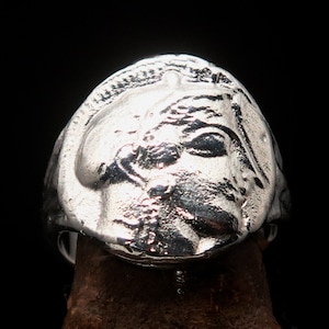 Alexander the Great Ring, Men&#39;s Sterling Silver Ring, ancient Greek Drachma Ring, Pinky Ring, Coin Ring,  Greek Coin Ring, ancient Coin Ring