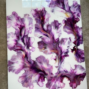 Large Pink and Gold Acrylic Pour Painting