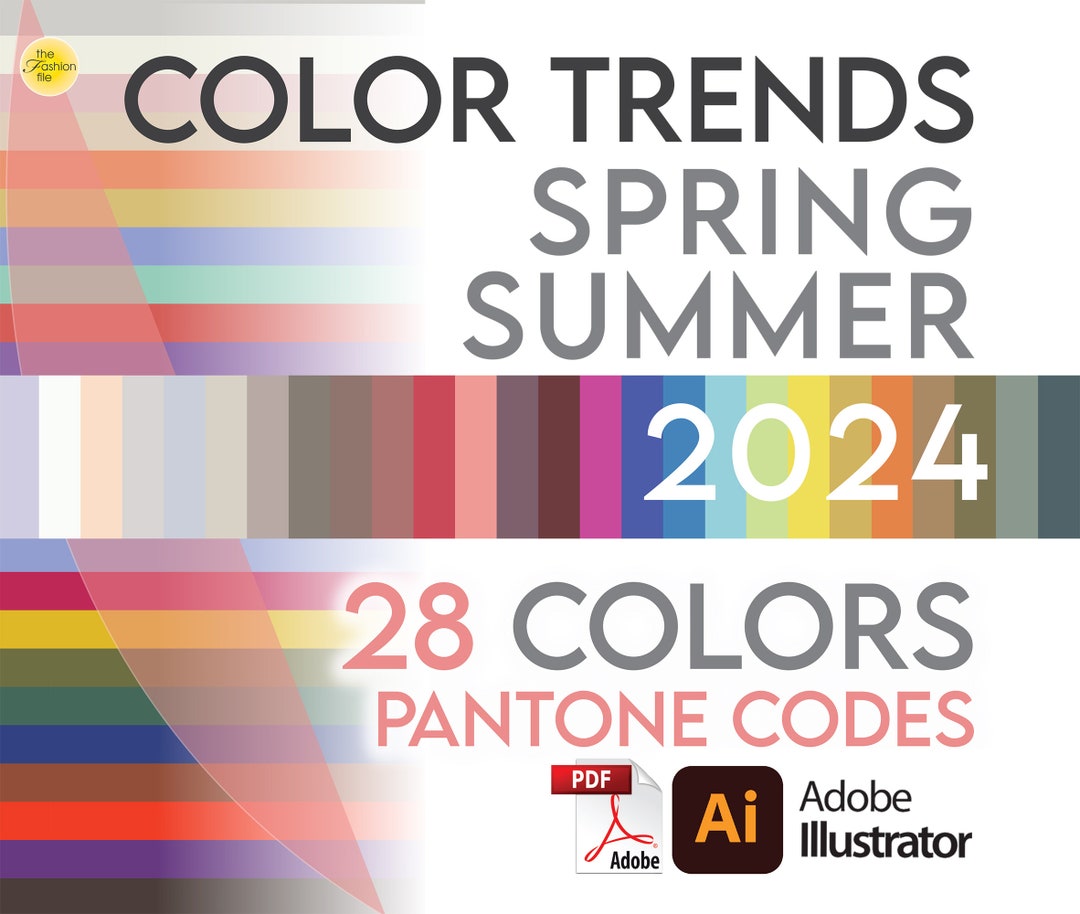 Fashion SPRING SUMMER 2024 COLOR Trend Forecast Report Pdf  Etsy 日本